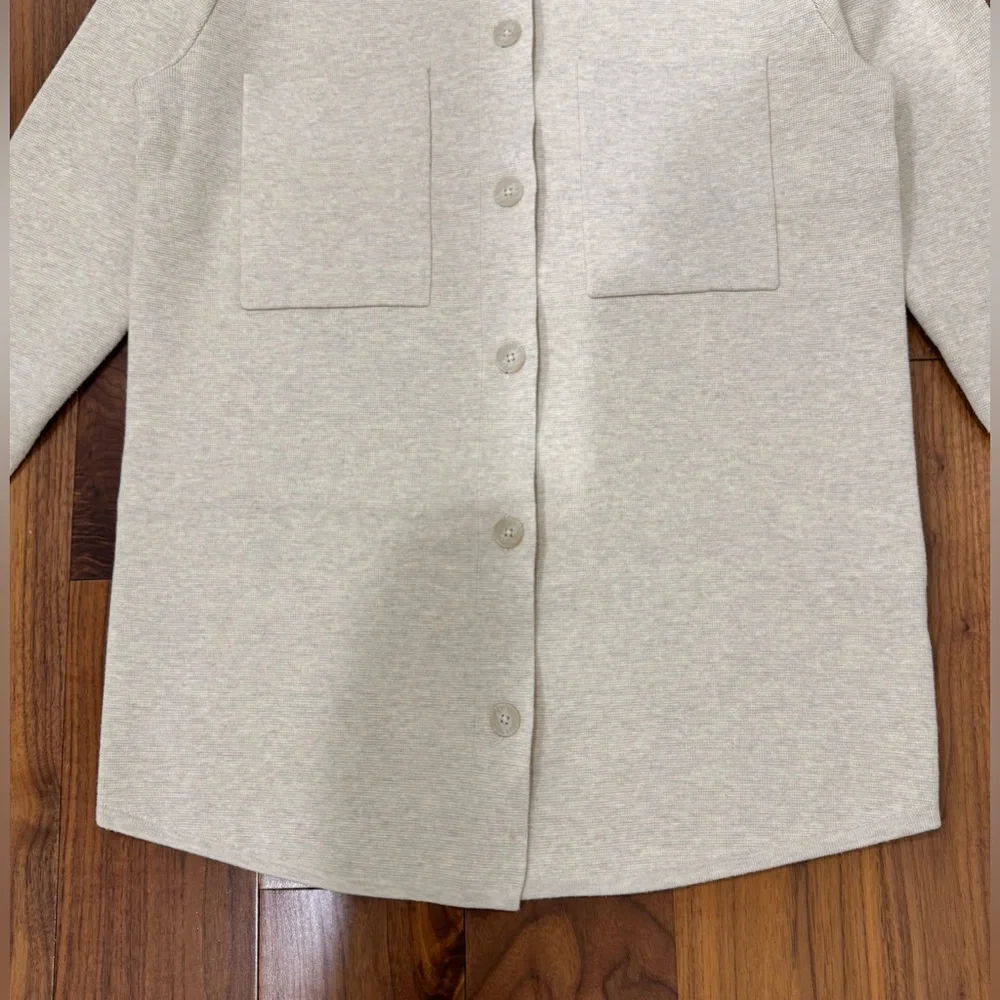 Aritzia The Group by Babaton Society Shirt Jacket Heather Oatmeal XS